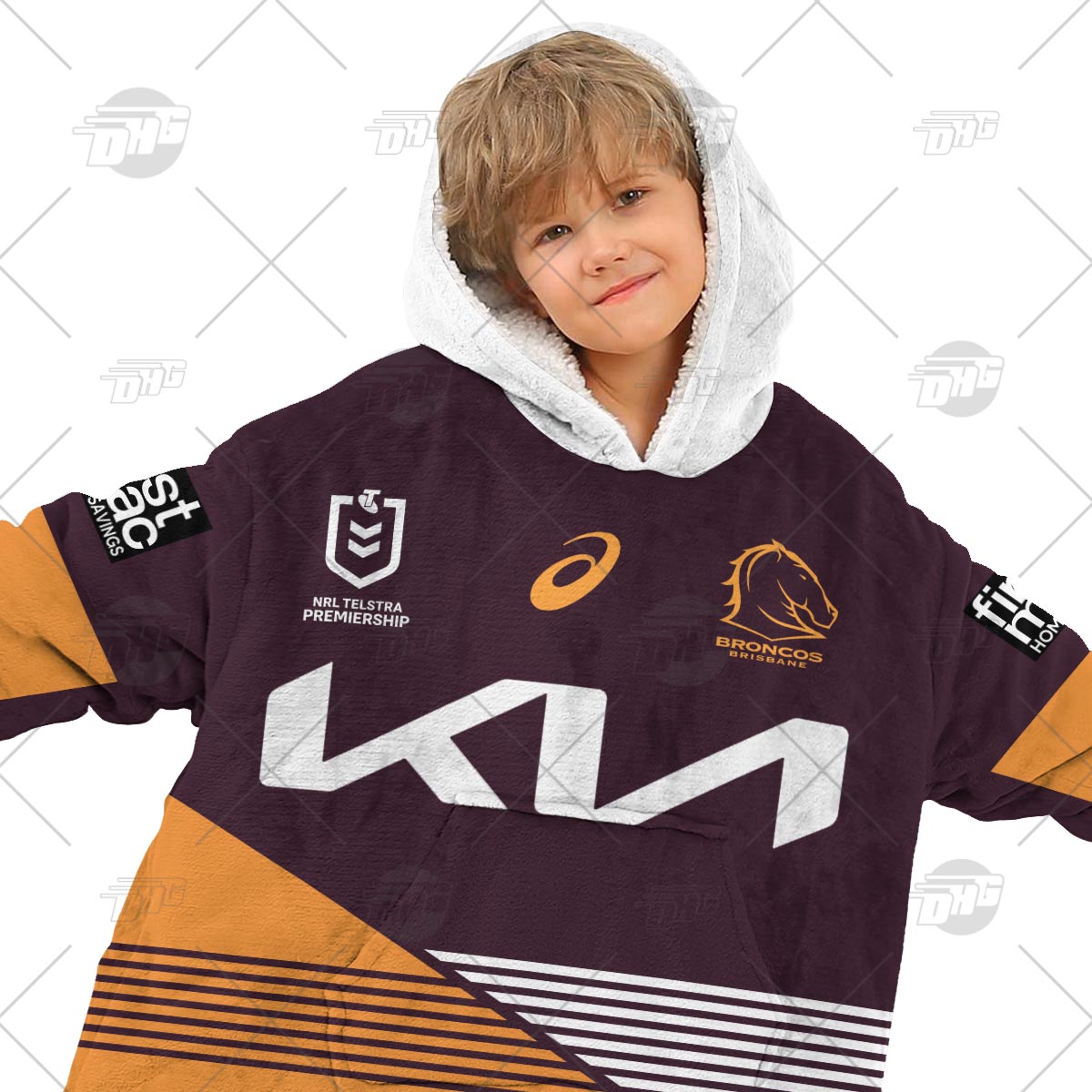 Personalised NRL Brisbane Broncos Oodie 2023 Home - Famjoys Personalised NRL Brisbane Broncos Oodie 2023 Home - Famjoys