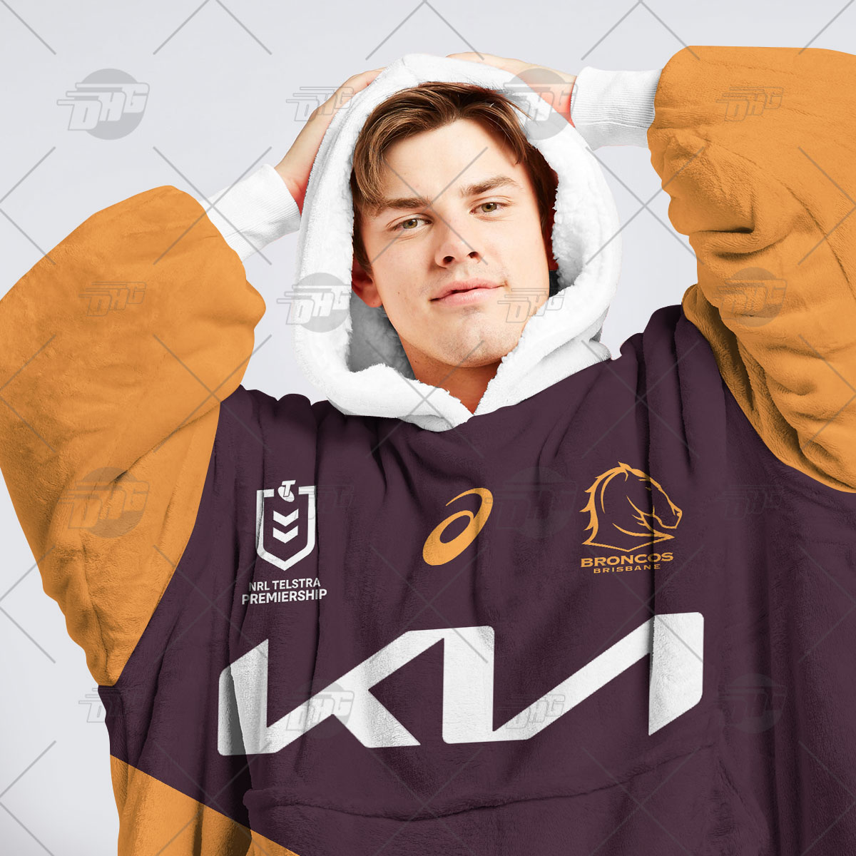 Personalised NRL Brisbane Broncos Oodie 2023 Home - Famjoys Personalised NRL Brisbane Broncos Oodie 2023 Home - Famjoys