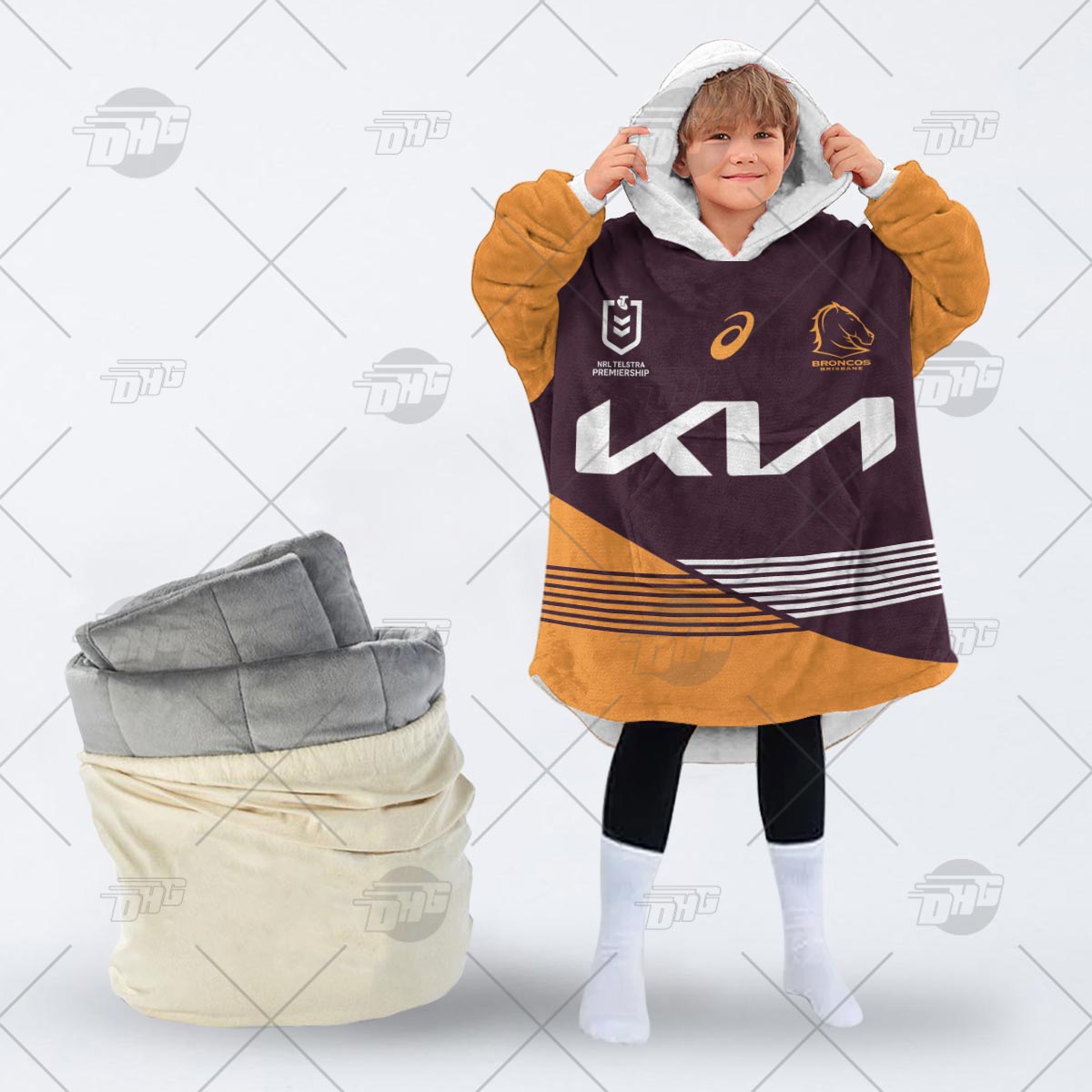 Personalised NRL Brisbane Broncos Oodie 2023 Home - Famjoys Personalised NRL Brisbane Broncos Oodie 2023 Home - Famjoys
