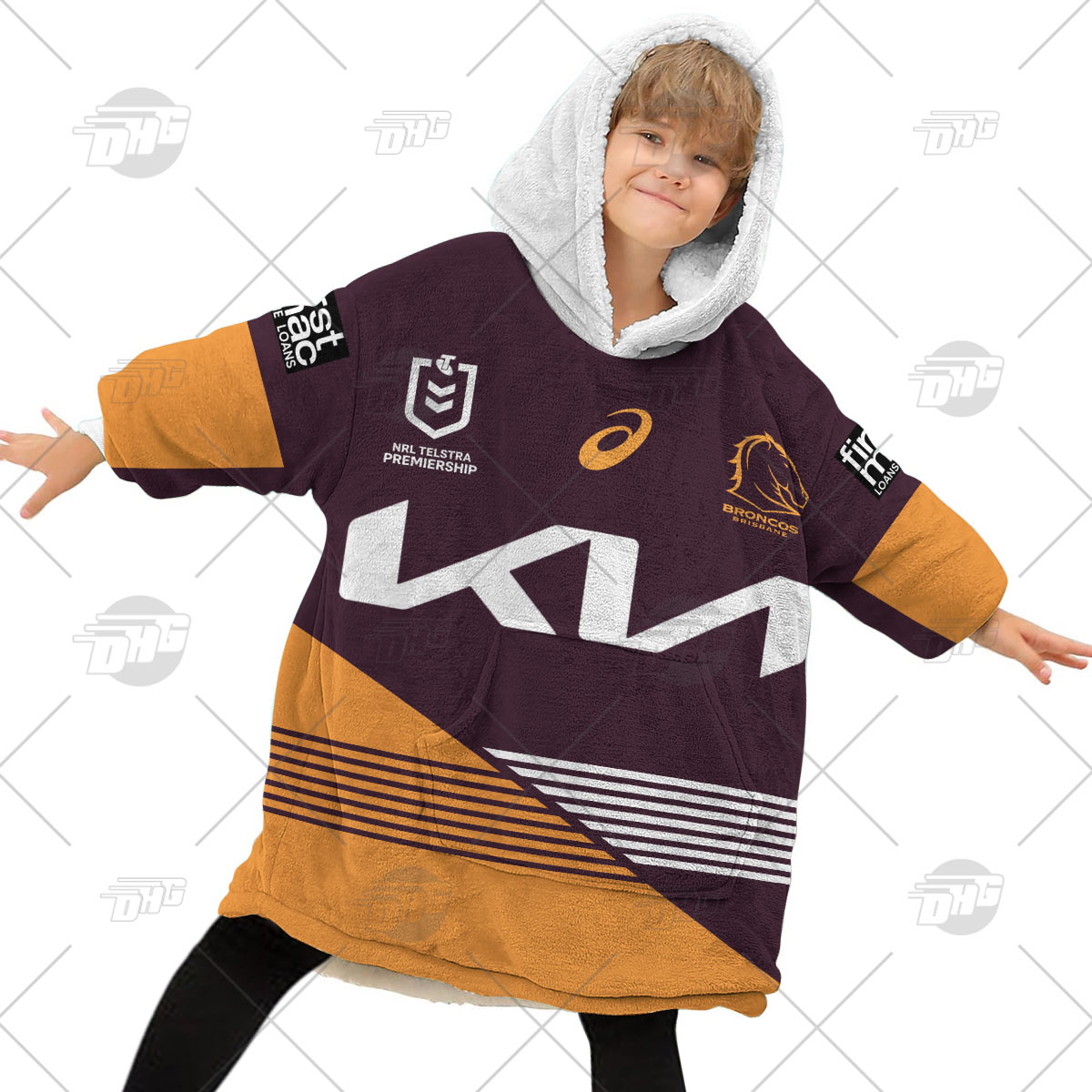 Personalised NRL Brisbane Broncos Oodie 2023 Home - Famjoys Personalised NRL Brisbane Broncos Oodie 2023 Home - Famjoys