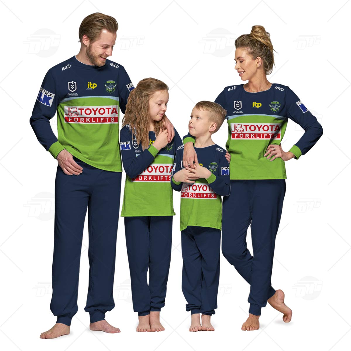Personalised NRL Canberra Raiders Pyjamas For Family - Famjoys Personalised NRL Canberra Raiders Pyjamas For Family - Famjoys