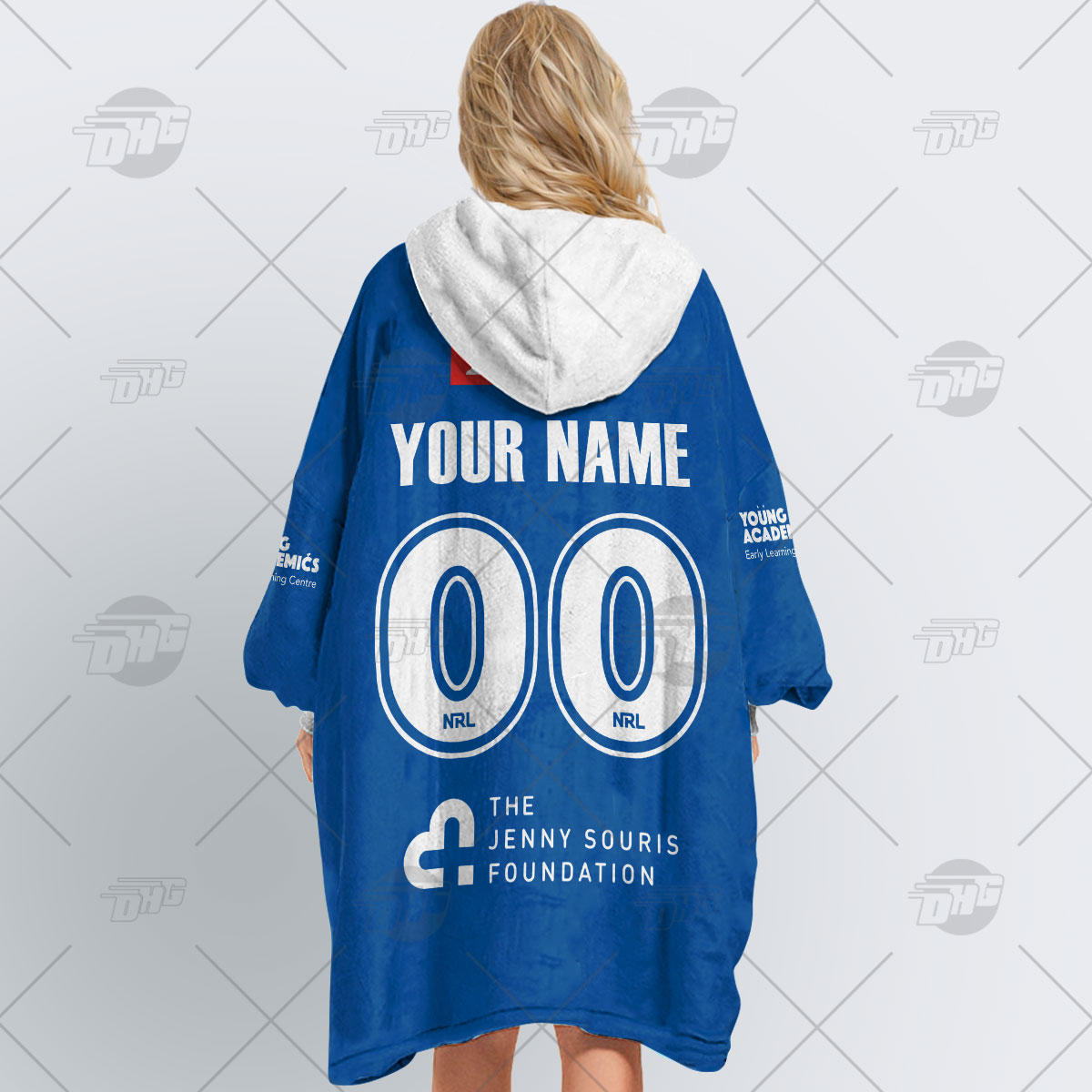 Personalised NRL Canterbury Bulldogs Oodie 2023 Away - Famjoys Personalised NRL Canterbury Bulldogs Oodie 2023 Away - Famjoys