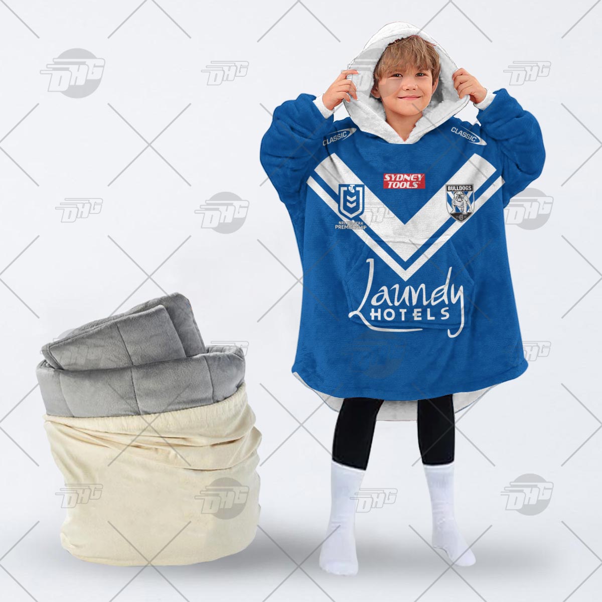 Personalised NRL Canterbury Bulldogs Oodie 2023 Away - Famjoys Personalised NRL Canterbury Bulldogs Oodie 2023 Away - Famjoys