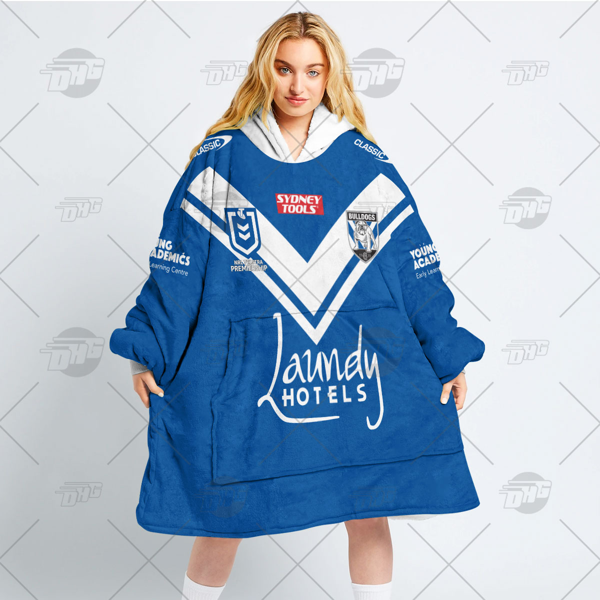 Personalised NRL Canterbury Bulldogs Oodie 2023 Away - Famjoys Personalised NRL Canterbury Bulldogs Oodie 2023 Away - Famjoys