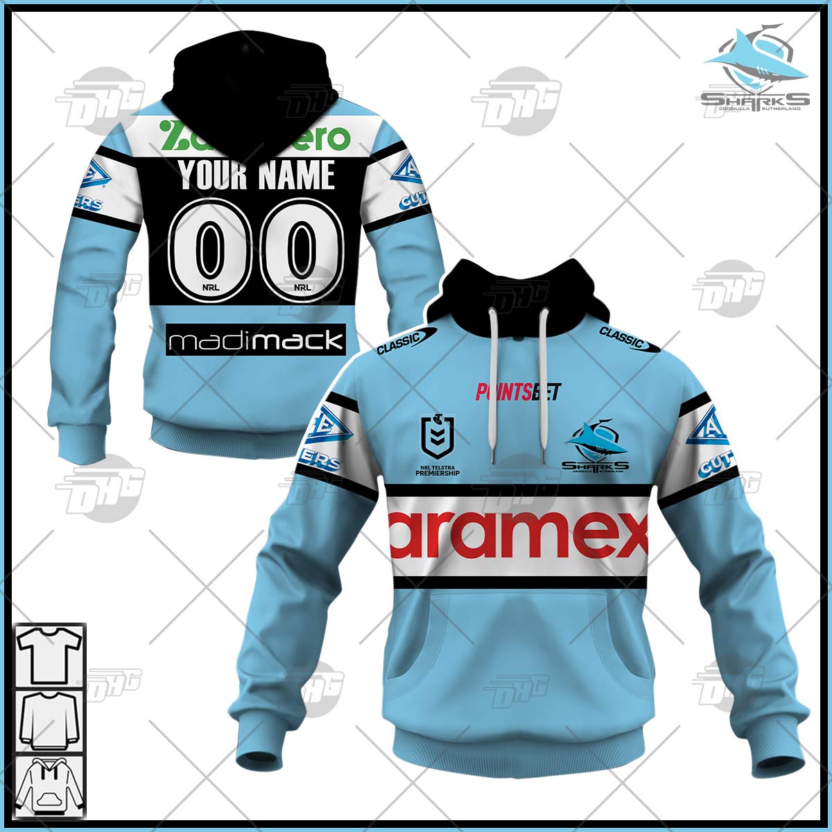 Personalised NRL Cronulla Sutherland Sharks 2023 Home - Famjoys Personalised NRL Cronulla Sutherland Sharks 2023 Home - Famjoys