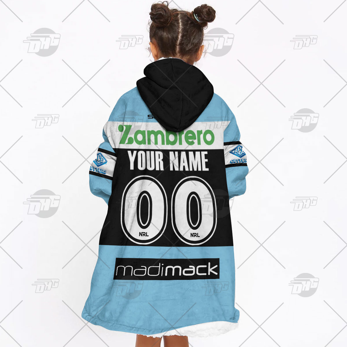 Personalised NRL Cronulla Sutherland Sharks Oodie 2023 Home - Famjoys Personalised NRL Cronulla Sutherland Sharks Oodie 2023 Home - Famjoys