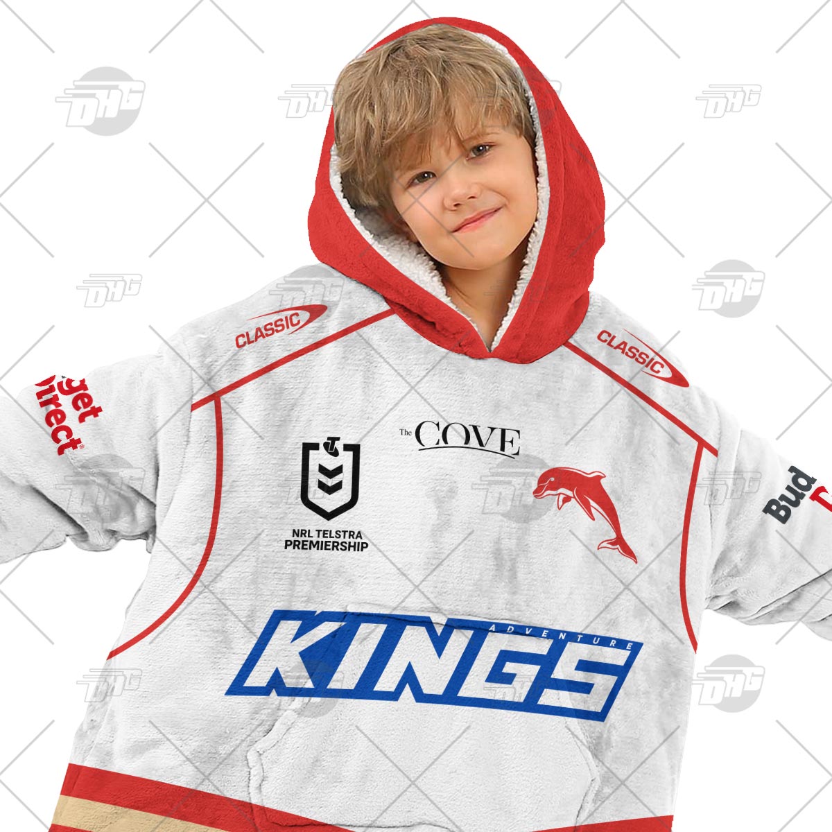 Personalised NRL Dolphins Oodie 2023 Away - Famjoys Personalised NRL Dolphins Oodie 2023 Away - Famjoys