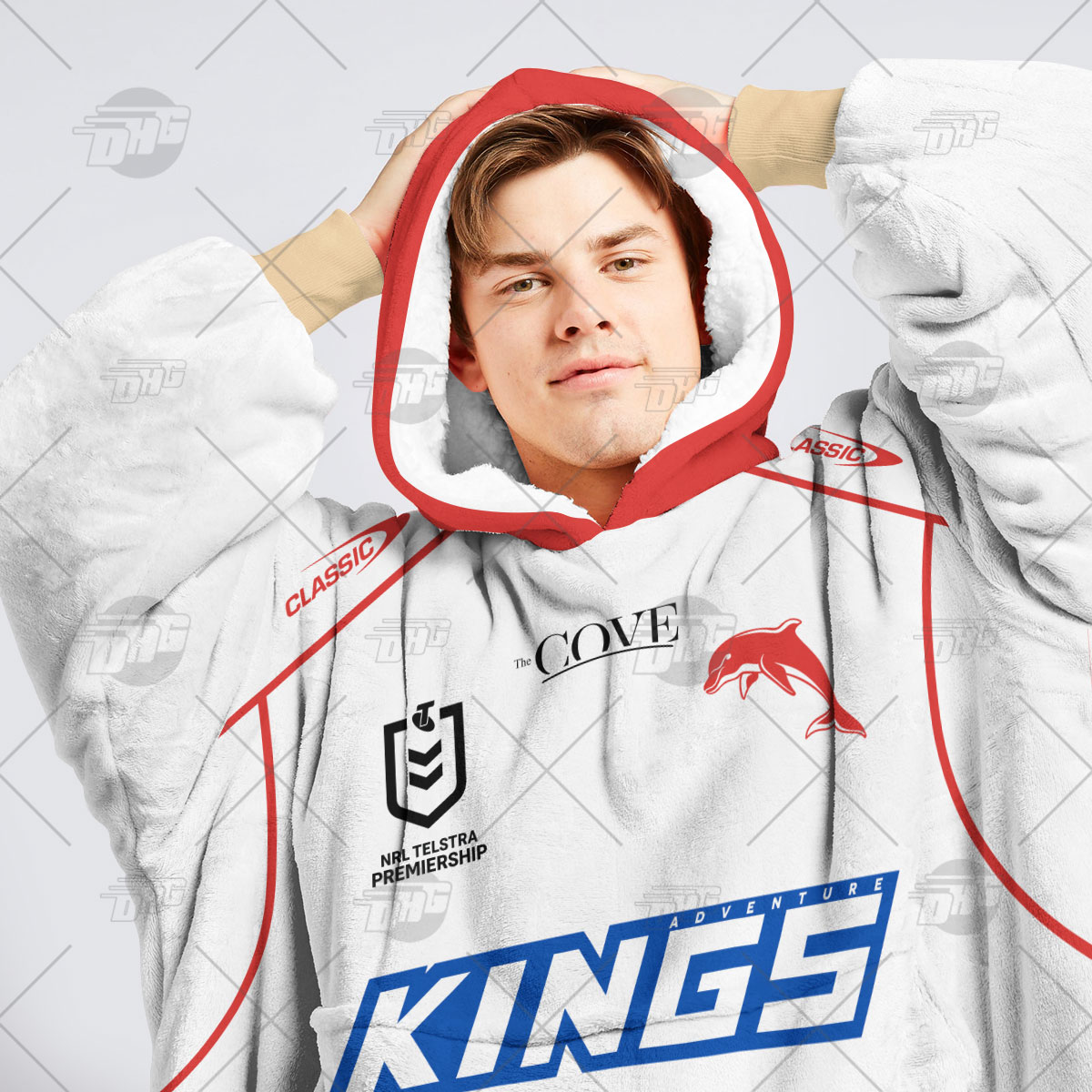 Personalised NRL Dolphins Oodie 2023 Away - Famjoys Personalised NRL Dolphins Oodie 2023 Away - Famjoys