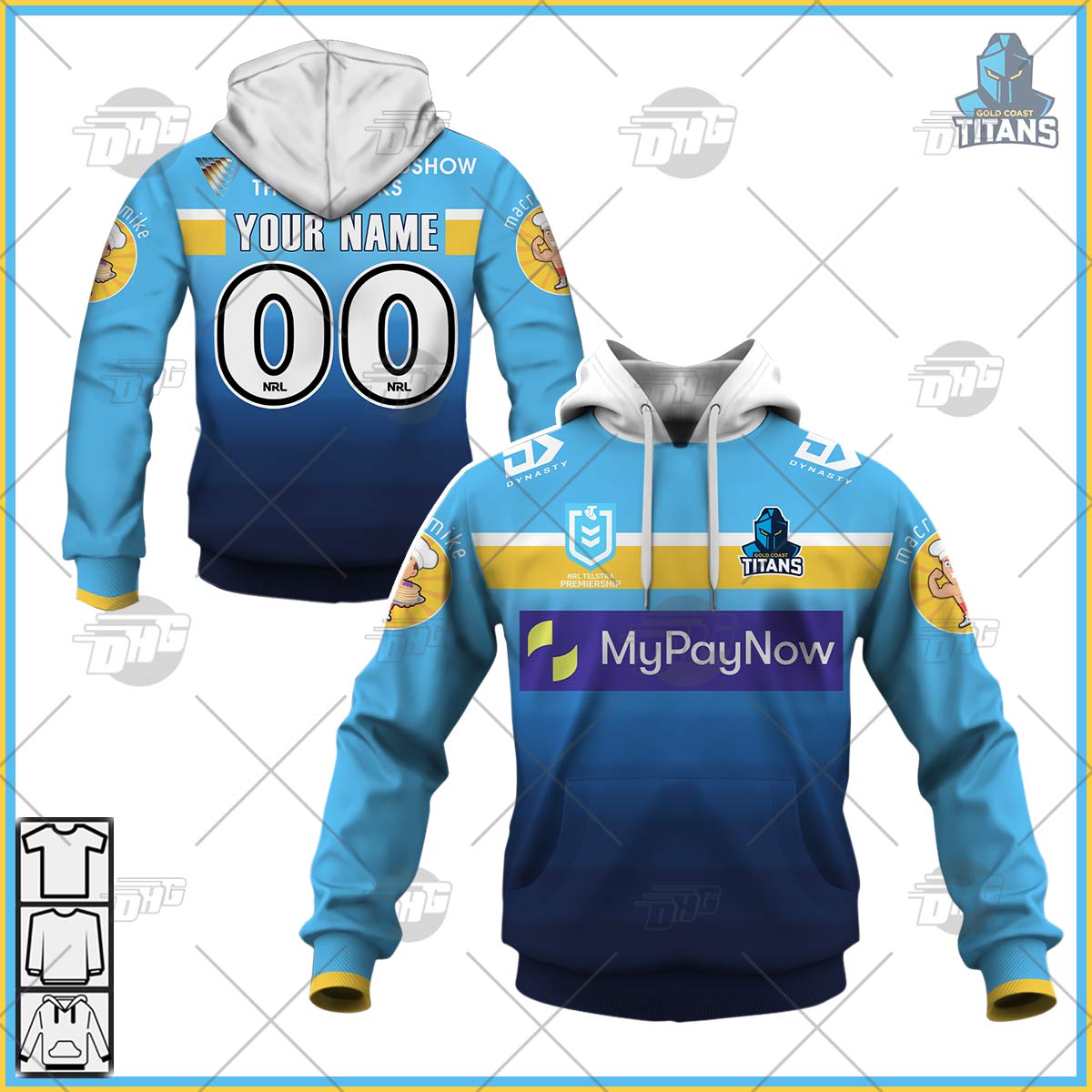 Personalised NRL Gold Coast Titans 2023 Home - Famjoys Personalised NRL Gold Coast Titans 2023 Home - Famjoys