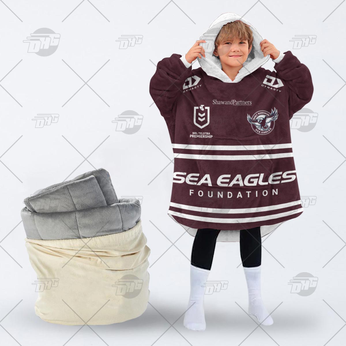Personalised NRL Manly Warringah Sea Eagles Oodie 2023 Home - Famjoys Personalised NRL Manly Warringah Sea Eagles Oodie 2023 Home - Famjoys