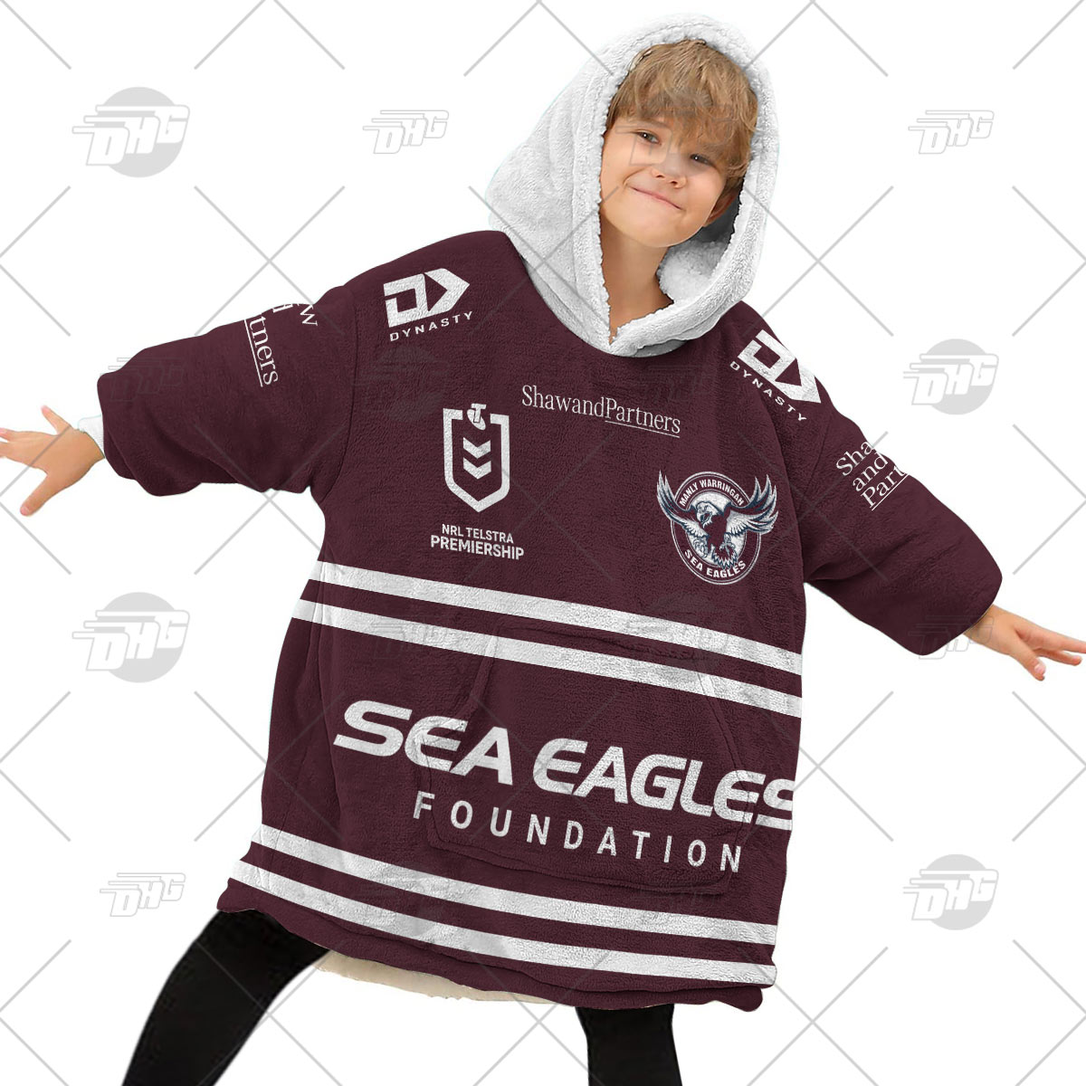Personalised NRL Manly Warringah Sea Eagles Oodie 2023 Home - Famjoys Personalised NRL Manly Warringah Sea Eagles Oodie 2023 Home - Famjoys