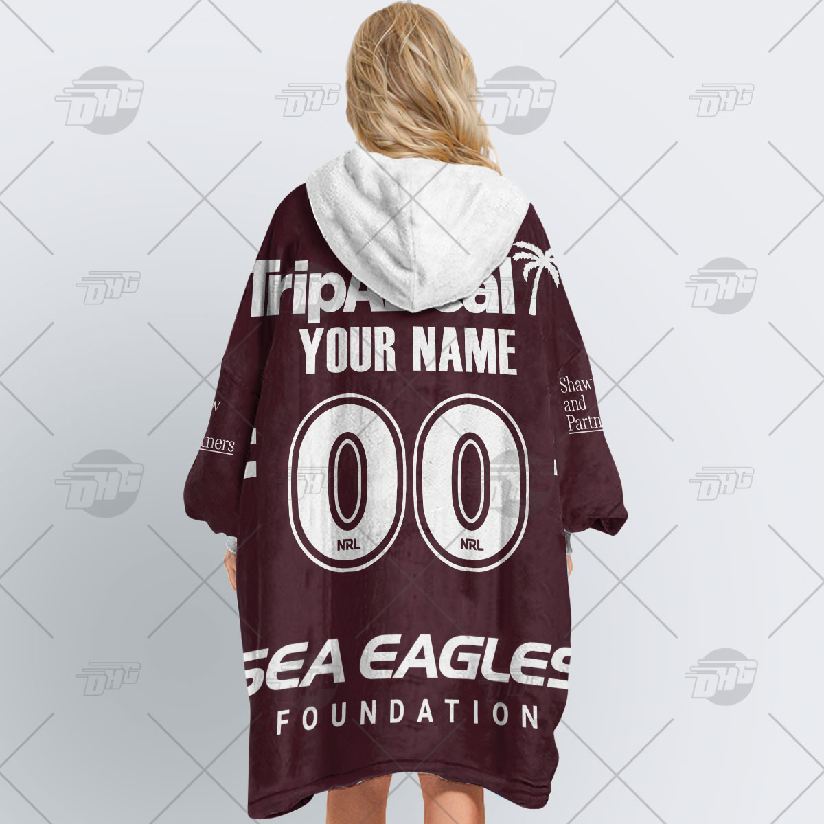 Personalised NRL Manly Warringah Sea Eagles Oodie 2023 Home - Famjoys Personalised NRL Manly Warringah Sea Eagles Oodie 2023 Home - Famjoys
