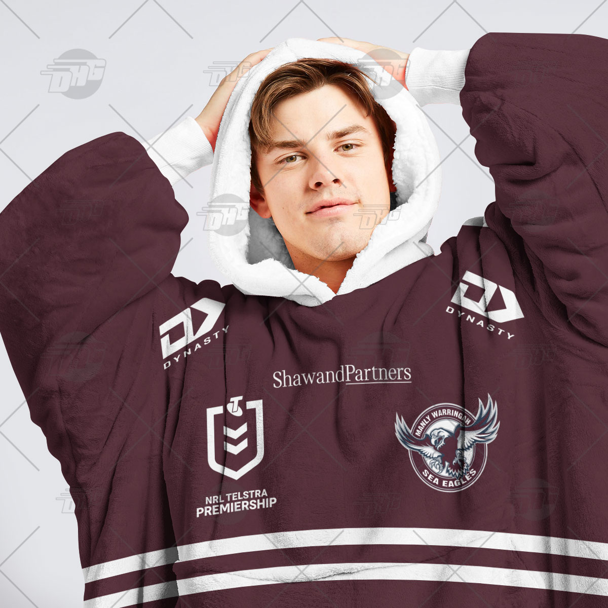 Personalised NRL Manly Warringah Sea Eagles Oodie 2023 Home - Famjoys Personalised NRL Manly Warringah Sea Eagles Oodie 2023 Home - Famjoys