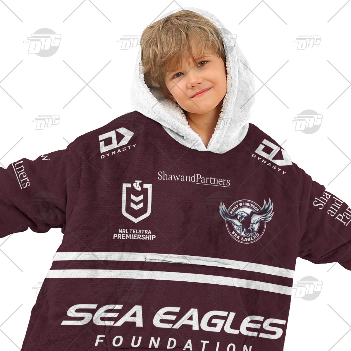 Personalised NRL Manly Warringah Sea Eagles Oodie 2023 Home - Famjoys Personalised NRL Manly Warringah Sea Eagles Oodie 2023 Home - Famjoys