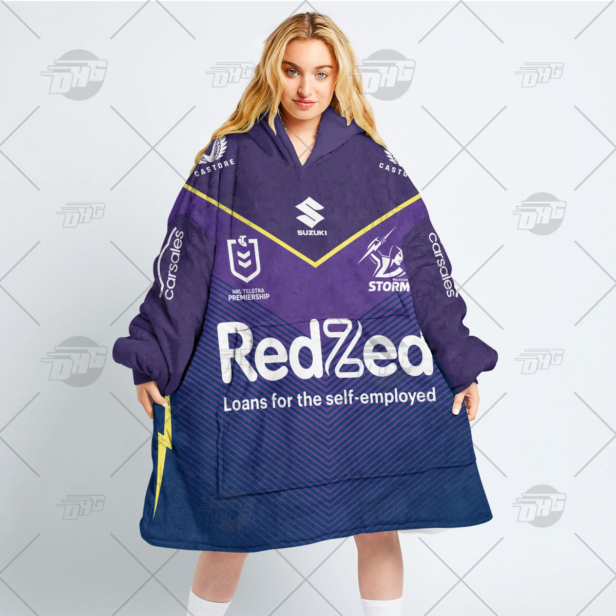 Personalised NRL Melbourne Storm Oodie 2023 Home - Famjoys Personalised NRL Melbourne Storm Oodie 2023 Home - Famjoys
