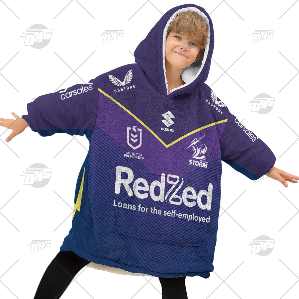 Personalised NRL Melbourne Storm Oodie 2023 Home - Famjoys Personalised NRL Melbourne Storm Oodie 2023 Home - Famjoys