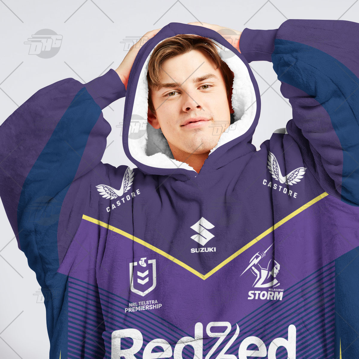 Personalised NRL Melbourne Storm Oodie 2023 Home - Famjoys Personalised NRL Melbourne Storm Oodie 2023 Home - Famjoys