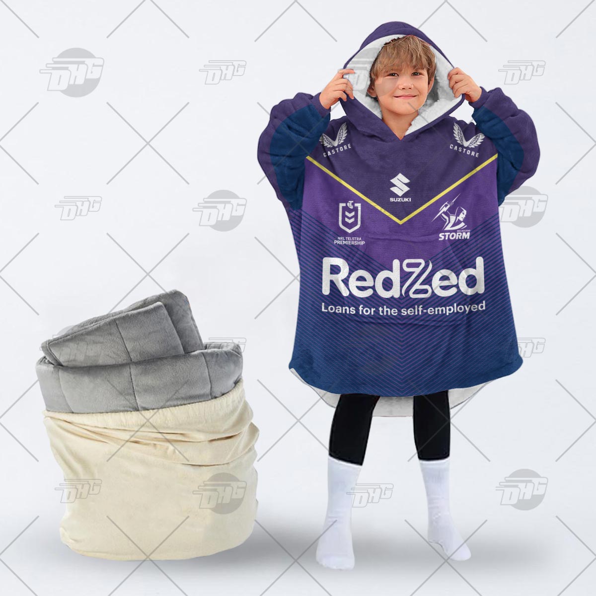 Personalised NRL Melbourne Storm Oodie 2023 Home - Famjoys Personalised NRL Melbourne Storm Oodie 2023 Home - Famjoys