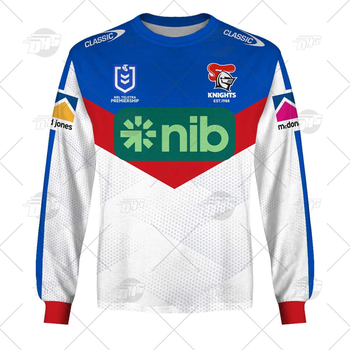 Personalised NRL Newcastle Knights 2023 Away - Famjoys Personalised NRL Newcastle Knights 2023 Away - Famjoys