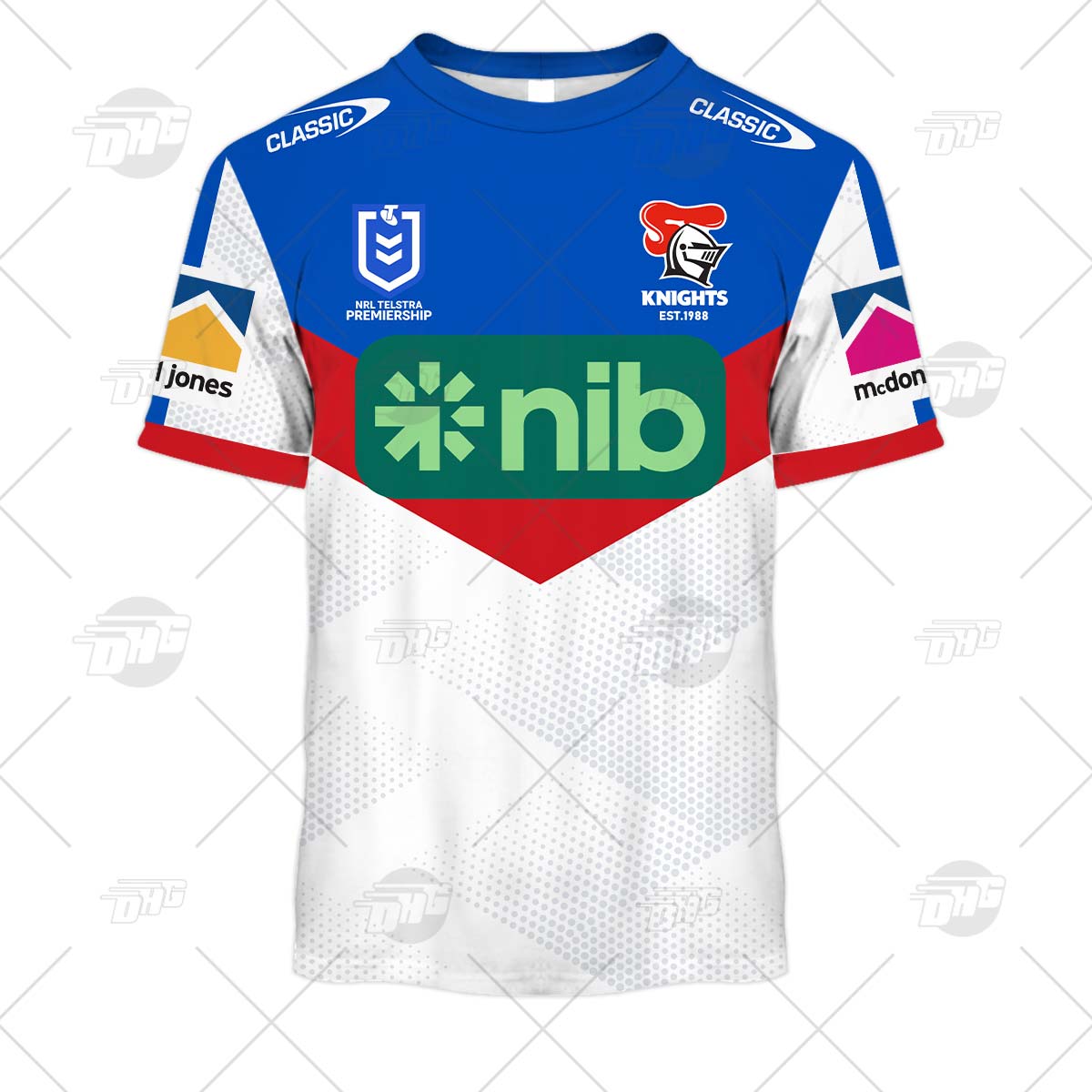 Personalised NRL Newcastle Knights 2023 Away - Famjoys Personalised NRL Newcastle Knights 2023 Away - Famjoys