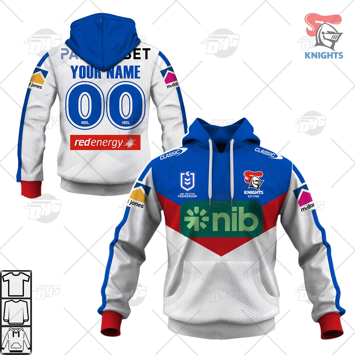 Personalised NRL Newcastle Knights 2023 Away - Famjoys Personalised NRL Newcastle Knights 2023 Away - Famjoys