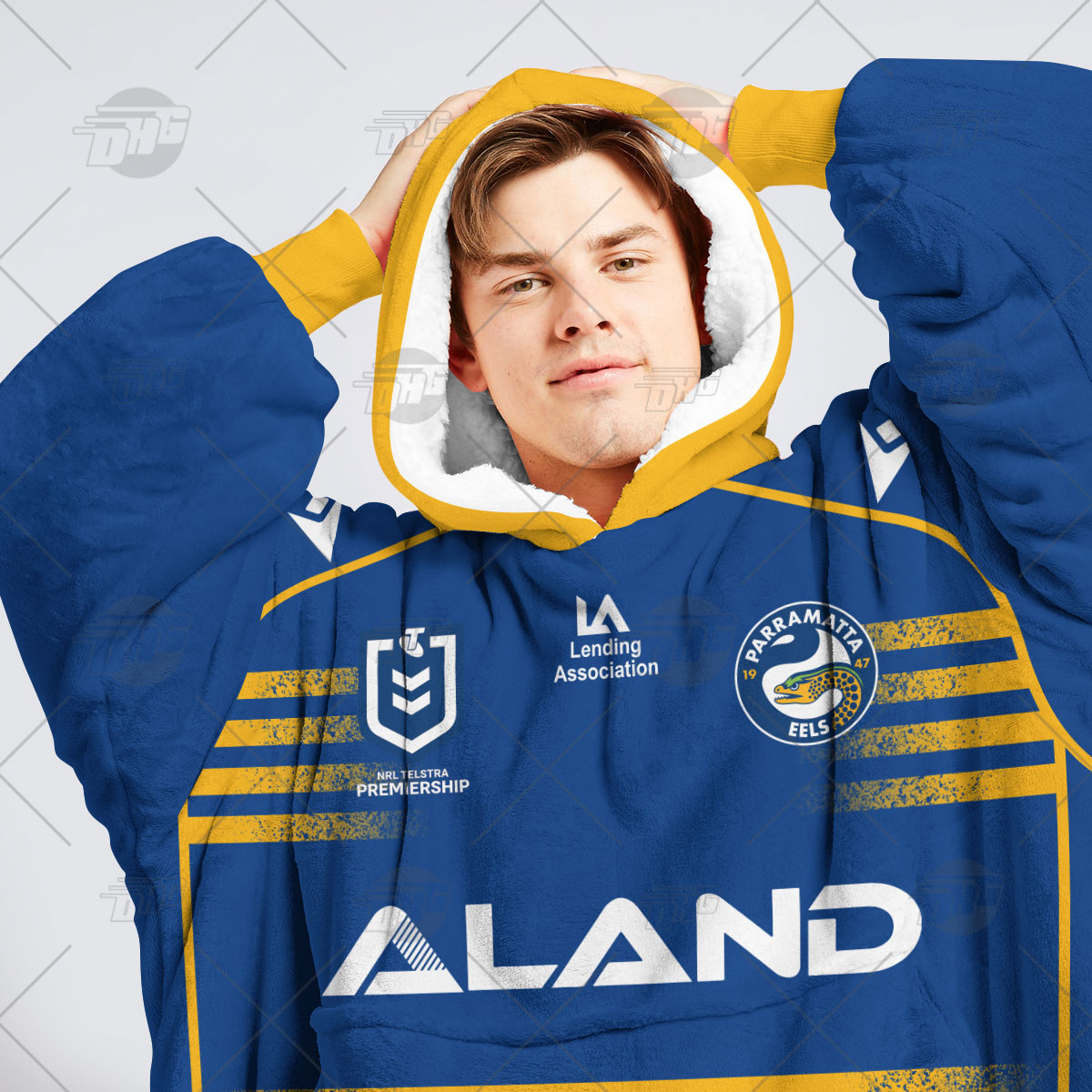 Personalised NRL Parramatta Eels Oodie 2023 Home - Famjoys Personalised NRL Parramatta Eels Oodie 2023 Home - Famjoys