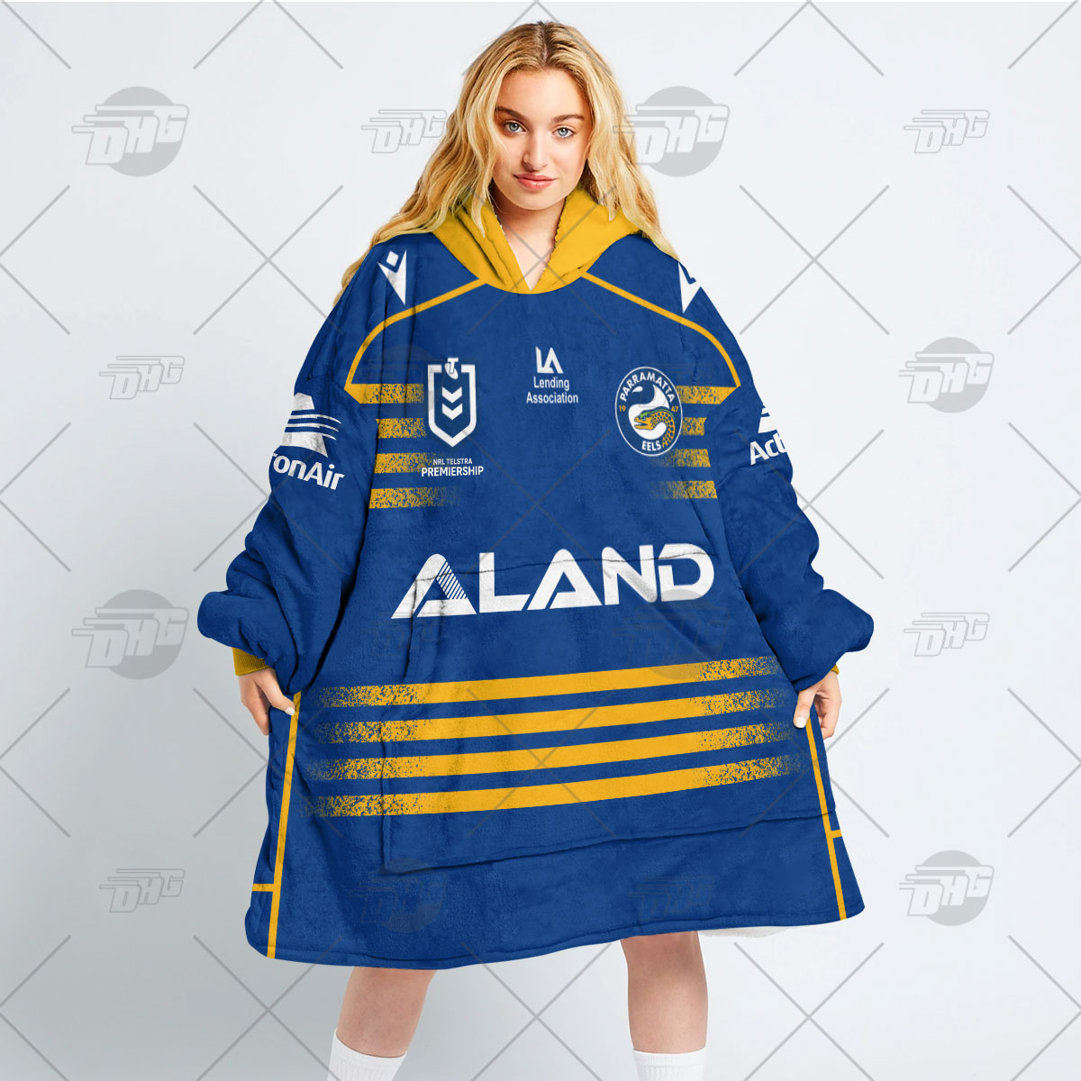 Personalised NRL Parramatta Eels Oodie 2023 Home - Famjoys Personalised NRL Parramatta Eels Oodie 2023 Home - Famjoys