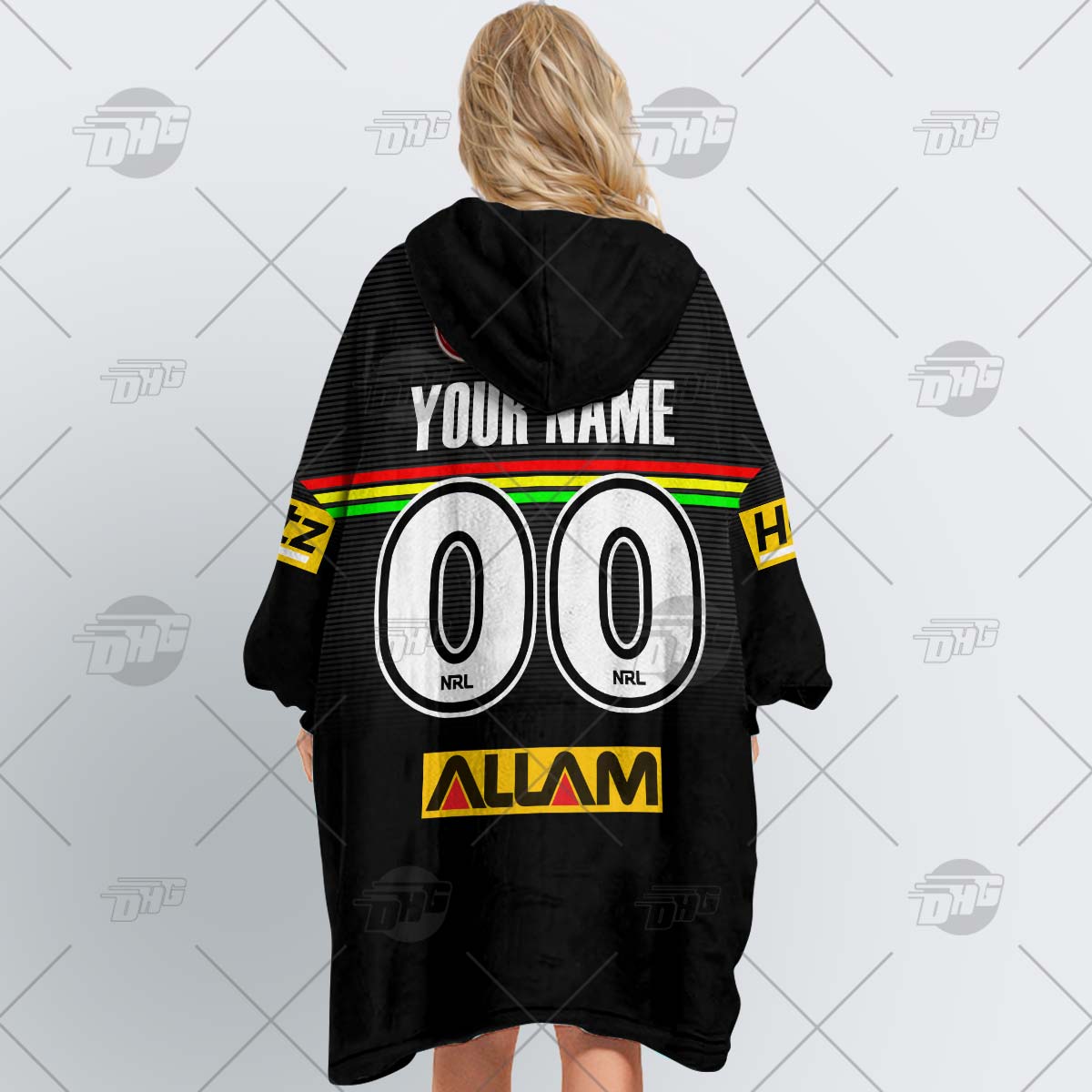 Personalised NRL Penrith Panthers 2022 Grand Final Oodie with Team Signature - Famjoys Personalised NRL Penrith Panthers 2022 Grand Final Oodie with Team Signature - Famjoys