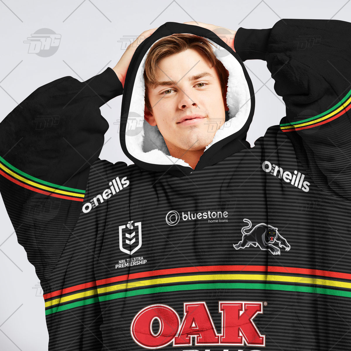 Personalised NRL Penrith Panthers Oodie 2023 Home - Famjoys Personalised NRL Penrith Panthers Oodie 2023 Home - Famjoys