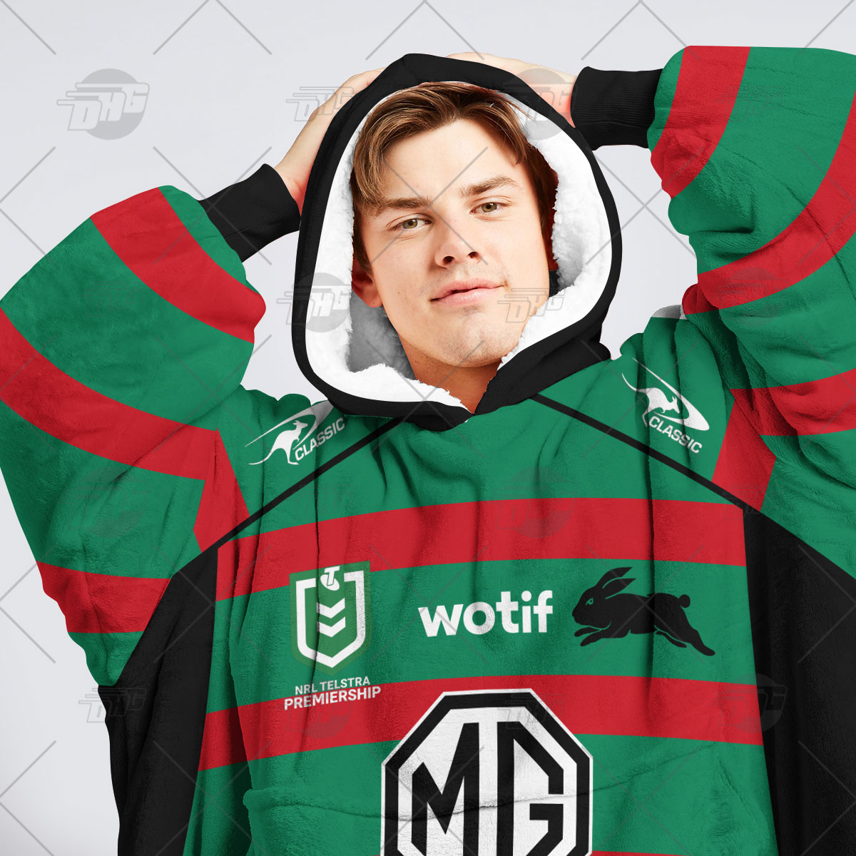 Personalised NRL South Sydney Rabbitohs Oodie 2023 Home - Famjoys Personalised NRL South Sydney Rabbitohs Oodie 2023 Home - Famjoys