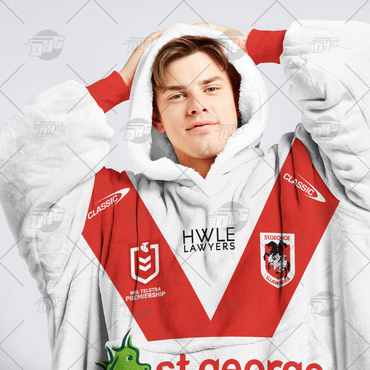 Personalised NRL St George Illawarra Dragons Oodie 2023 Home - Famjoys Personalised NRL St George Illawarra Dragons Oodie 2023 Home - Famjoys