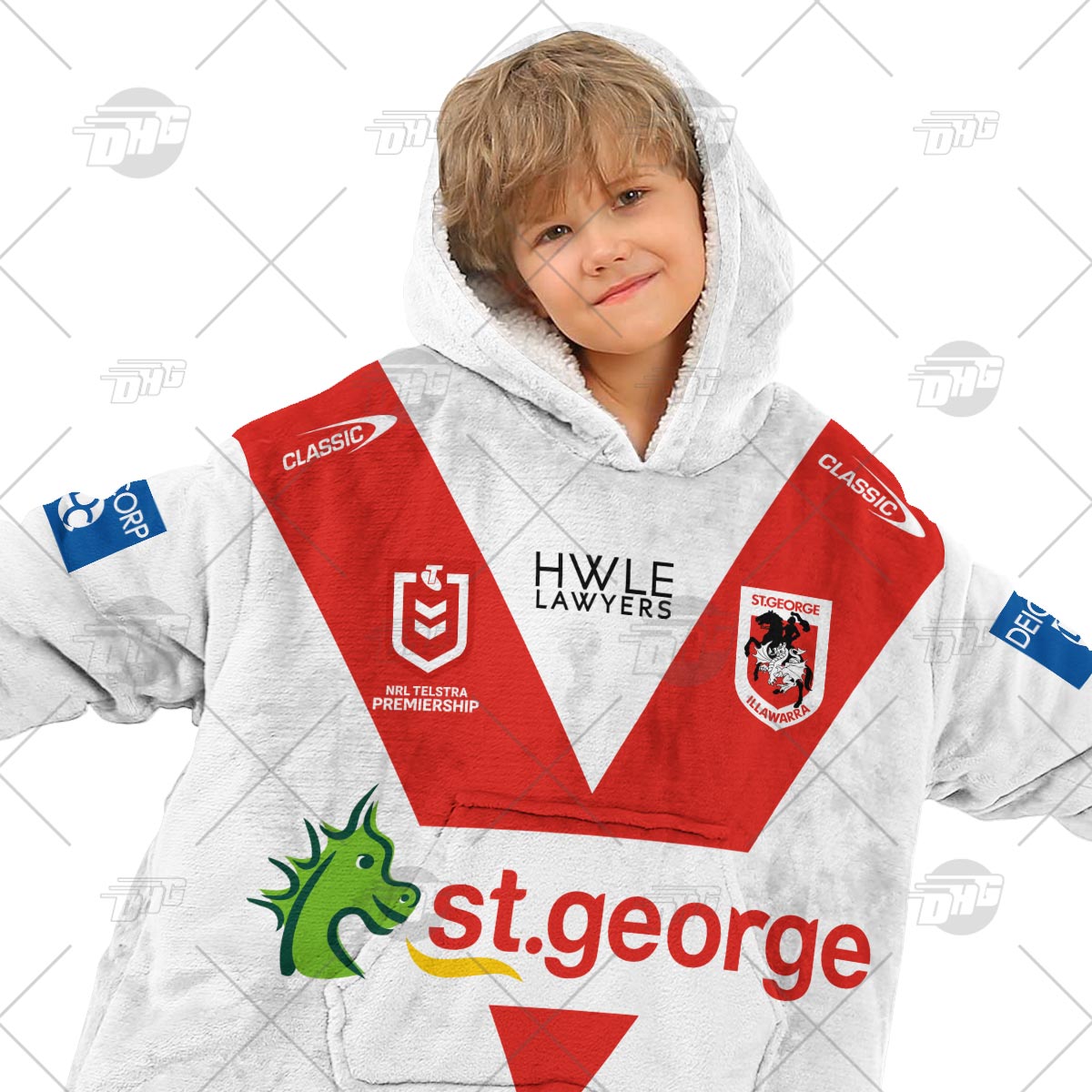 Personalised NRL St George Illawarra Dragons Oodie 2023 Home - Famjoys Personalised NRL St George Illawarra Dragons Oodie 2023 Home - Famjoys