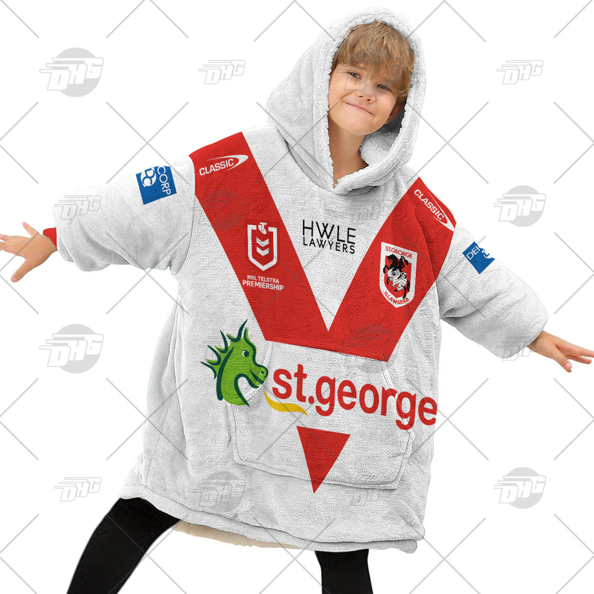 Personalised NRL St George Illawarra Dragons Oodie 2023 Home - Famjoys Personalised NRL St George Illawarra Dragons Oodie 2023 Home - Famjoys