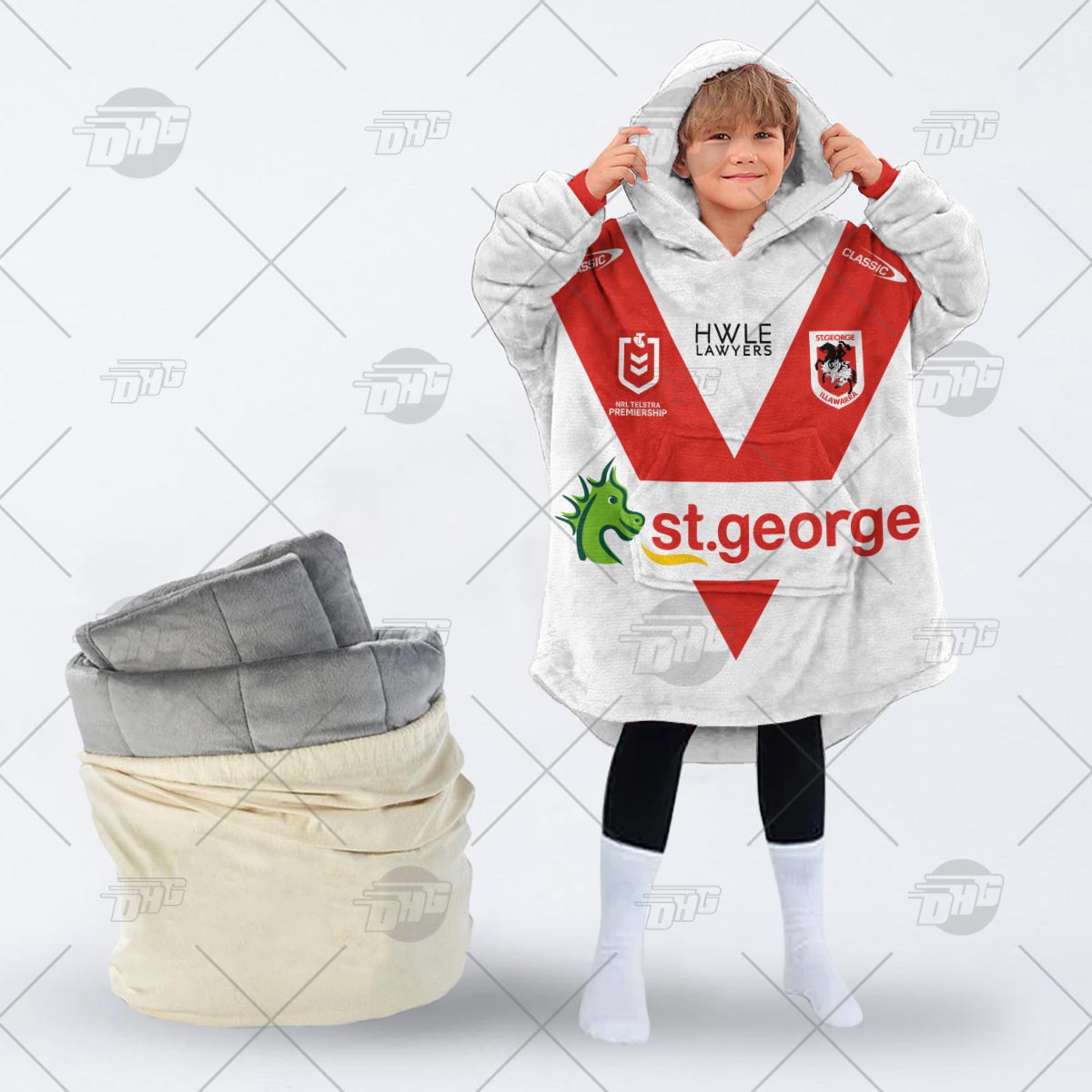 Personalised NRL St George Illawarra Dragons Oodie 2023 Home - Famjoys Personalised NRL St George Illawarra Dragons Oodie 2023 Home - Famjoys