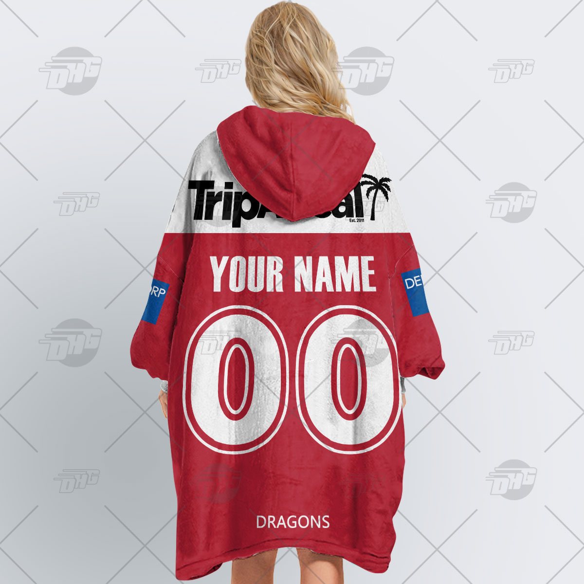 Personalised NRL St George Illawarra Dragons Oodie 2023 Trainning - Famjoys Personalised NRL St George Illawarra Dragons Oodie 2023 Trainning - Famjoys