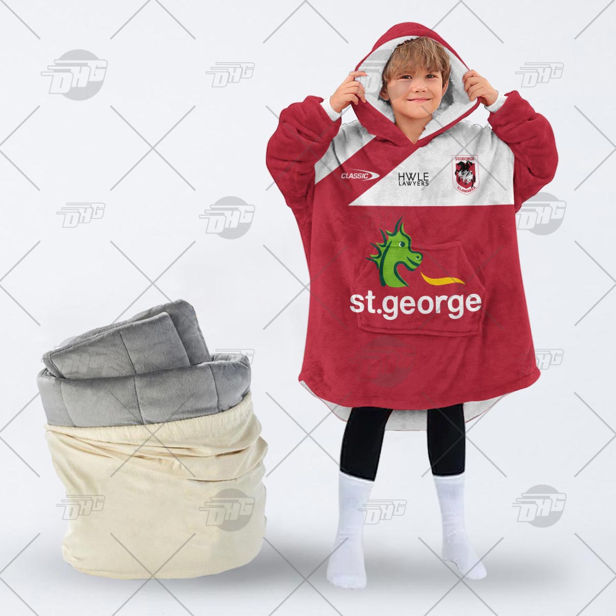 Personalised NRL St George Illawarra Dragons Oodie 2023 Trainning - Famjoys Personalised NRL St George Illawarra Dragons Oodie 2023 Trainning - Famjoys