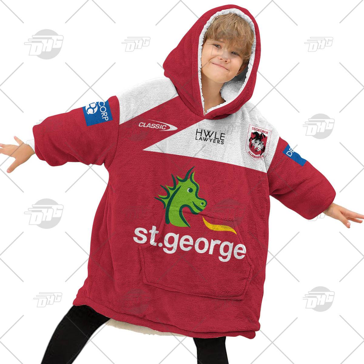 Personalised NRL St George Illawarra Dragons Oodie 2023 Trainning - Famjoys Personalised NRL St George Illawarra Dragons Oodie 2023 Trainning - Famjoys