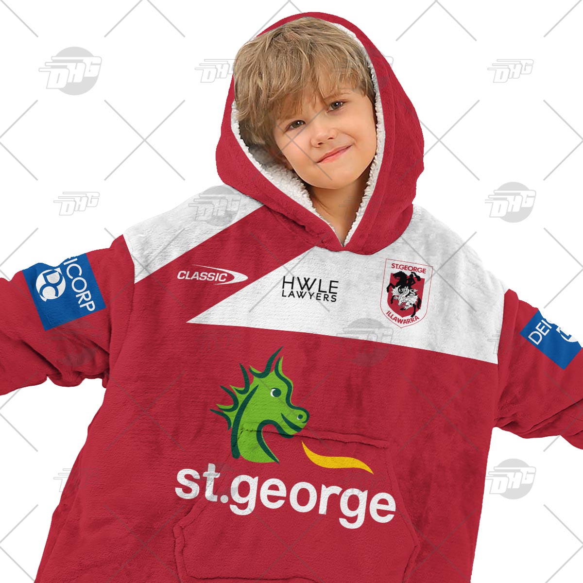 Personalised NRL St George Illawarra Dragons Oodie 2023 Trainning - Famjoys Personalised NRL St George Illawarra Dragons Oodie 2023 Trainning - Famjoys