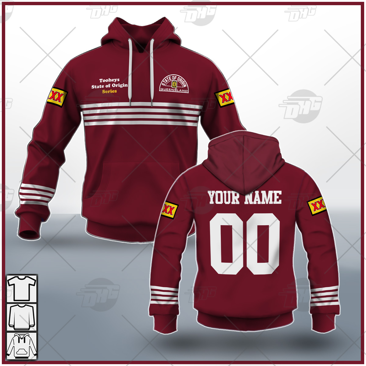 Personalised NRL State of Origin QUEENSLAND MAROON Vintage 1991 Heritage Collection - Famjoys Personalised NRL State of Origin QUEENSLAND MAROON Vintage 1991 Heritage Collection - Famjoys