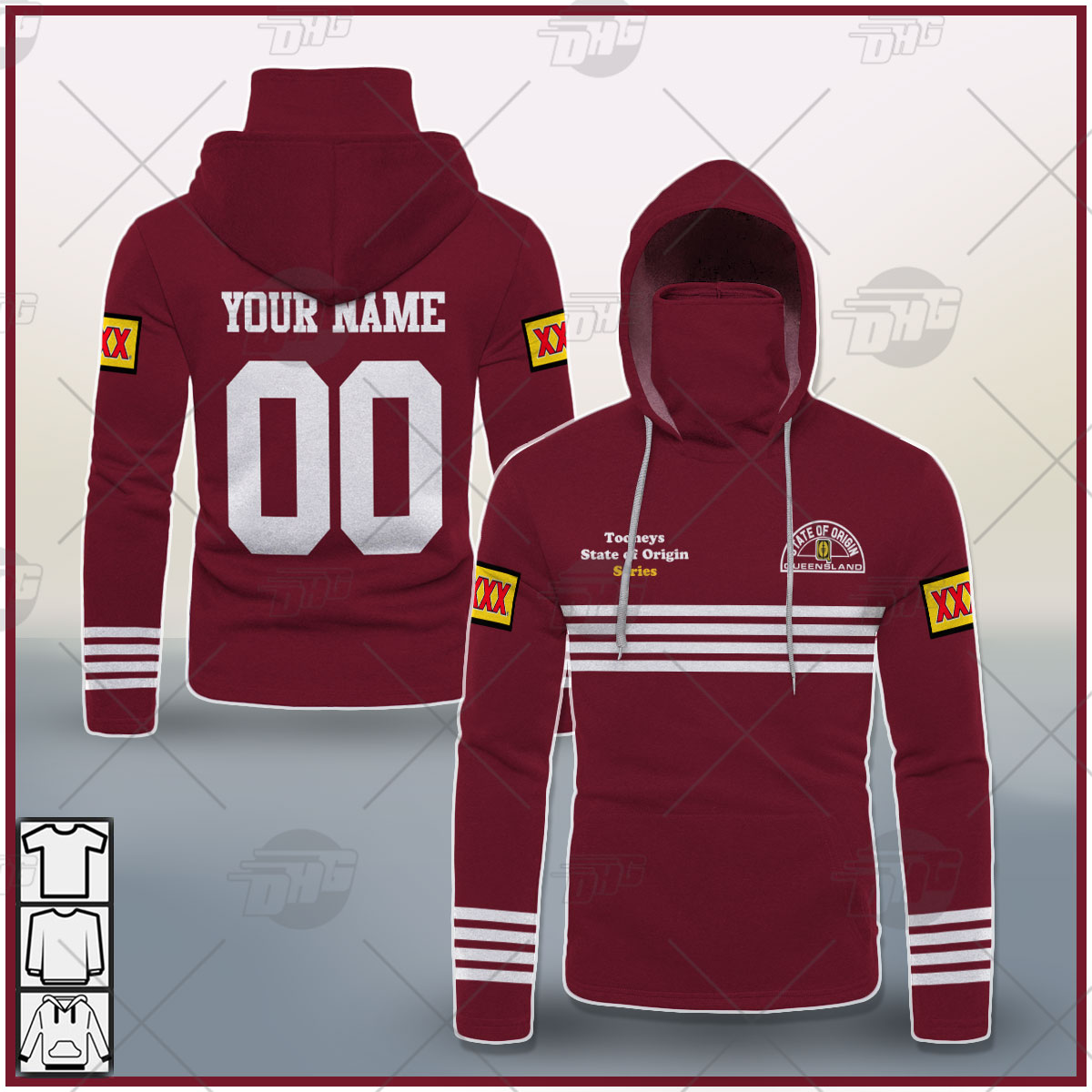 Personalised NRL State of Origin QUEENSLAND MAROON Vintage 1991 Heritage Collection - Famjoys Personalised NRL State of Origin QUEENSLAND MAROON Vintage 1991 Heritage Collection - Famjoys