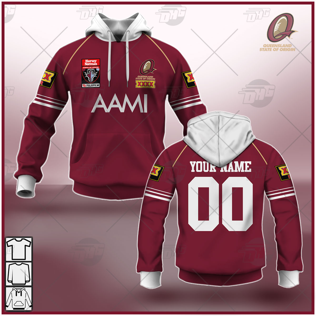Personalised NRL State of Origin series QUEENSLAND MAROONS Vintage 2006 Heritage Collection - Famjoys Personalised NRL State of Origin series QUEENSLAND MAROONS Vintage 2006 Heritage Collection - Famjoys