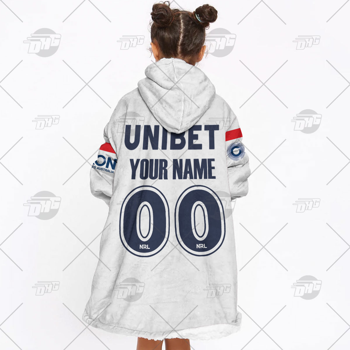 Personalised NRL Sydney Roosters Oodie 2023 Away - Famjoys Personalised NRL Sydney Roosters Oodie 2023 Away - Famjoys