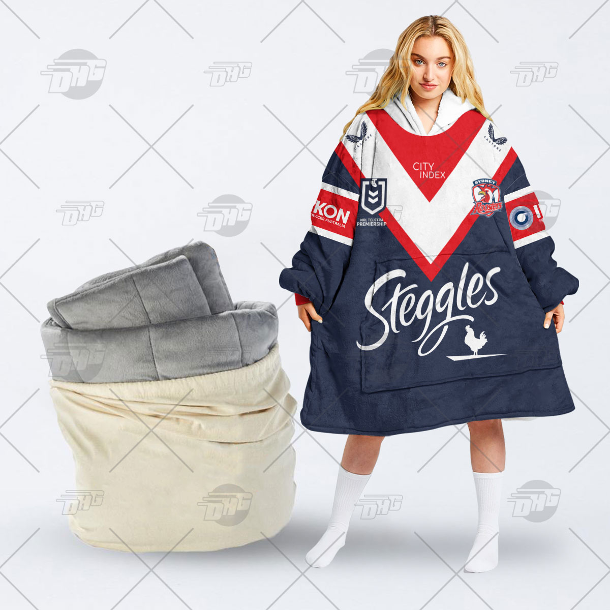 Personalised NRL Sydney Roosters Oodie 2023 Home - Famjoys Personalised NRL Sydney Roosters Oodie 2023 Home - Famjoys