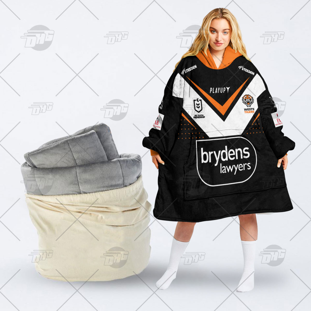 Personalised NRL WESTS TIGERS Oodie 2023 Home - Famjoys Personalised NRL WESTS TIGERS Oodie 2023 Home - Famjoys