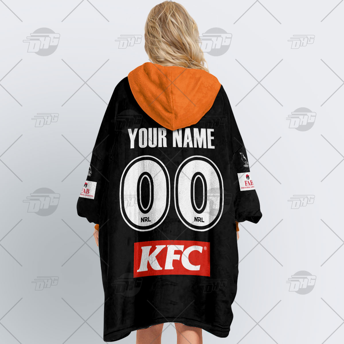 Personalised NRL WESTS TIGERS Oodie 2023 Home - Famjoys Personalised NRL WESTS TIGERS Oodie 2023 Home - Famjoys