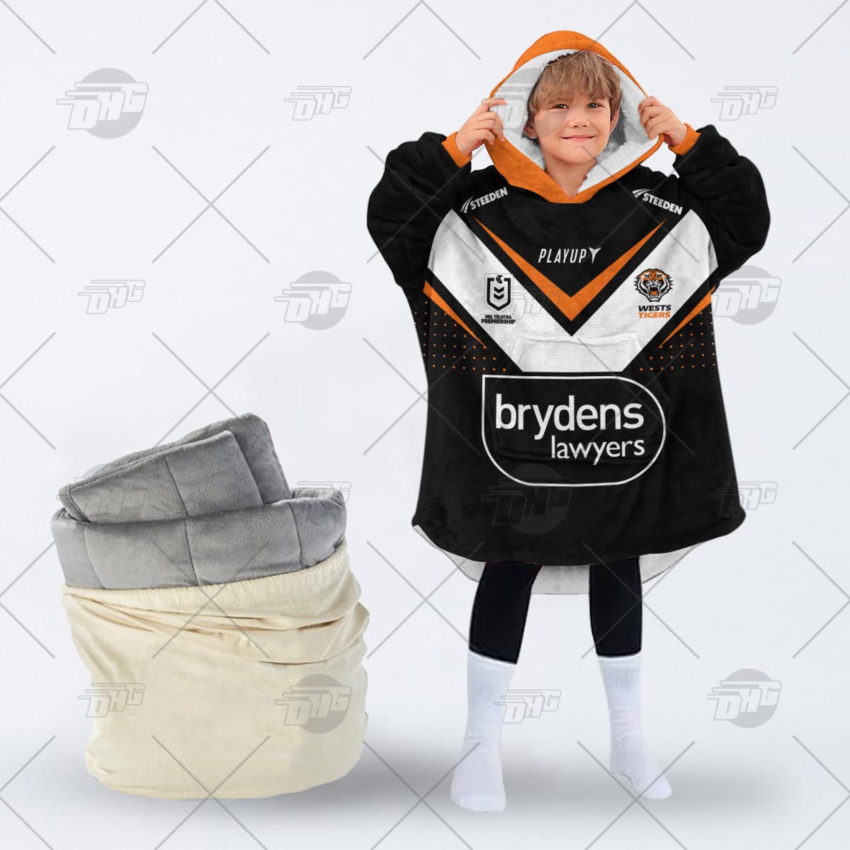 Personalised NRL WESTS TIGERS Oodie 2023 Home - Famjoys Personalised NRL WESTS TIGERS Oodie 2023 Home - Famjoys