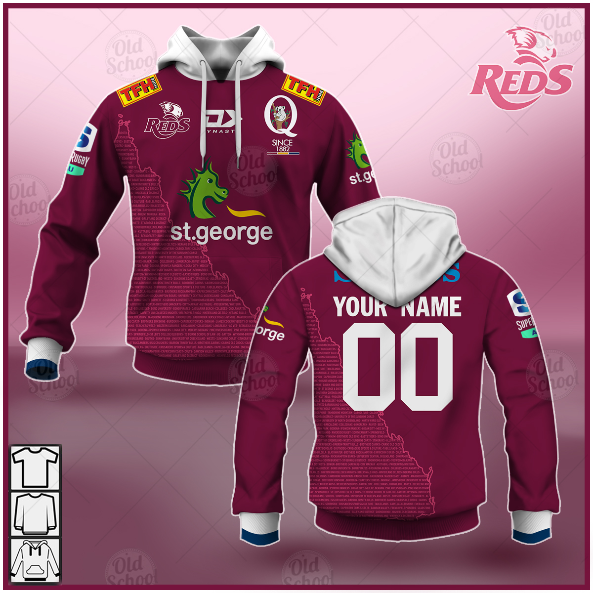 Personalised Super Rugby QUEENSLAND REDS Home - Famjoys Personalised Super Rugby QUEENSLAND REDS Home - Famjoys