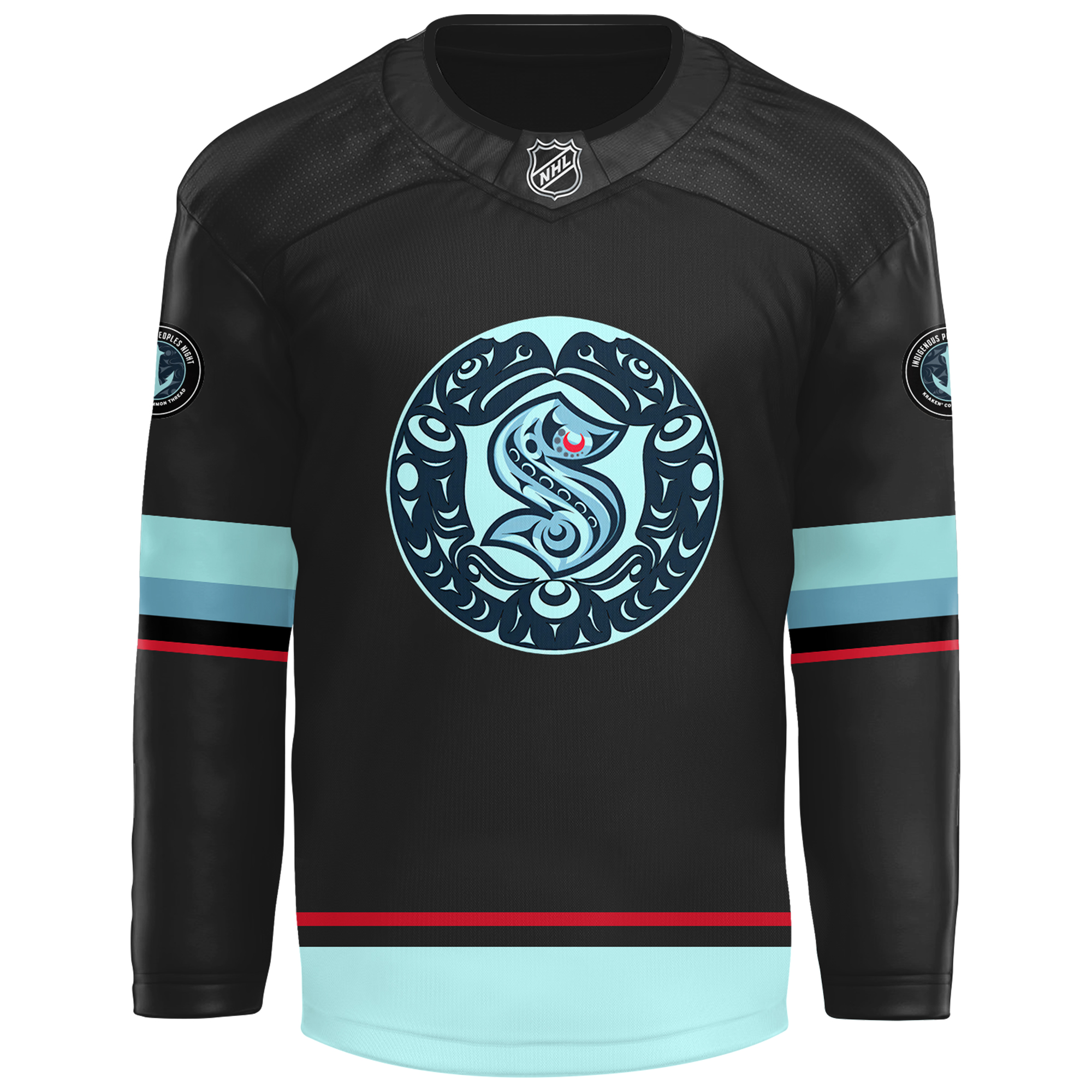 Personalization Seattle Kraken Indigenous Peoples Night Jersey - Famjoys Personalization Seattle Kraken Indigenous Peoples Night Jersey - Famjoys