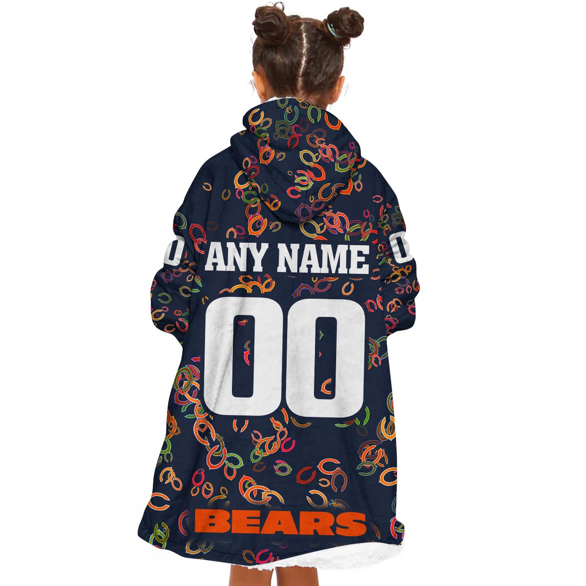Personalize Chicago Bears Hoodie Blanket - Famjoys Personalize Chicago Bears Hoodie Blanket - Famjoys