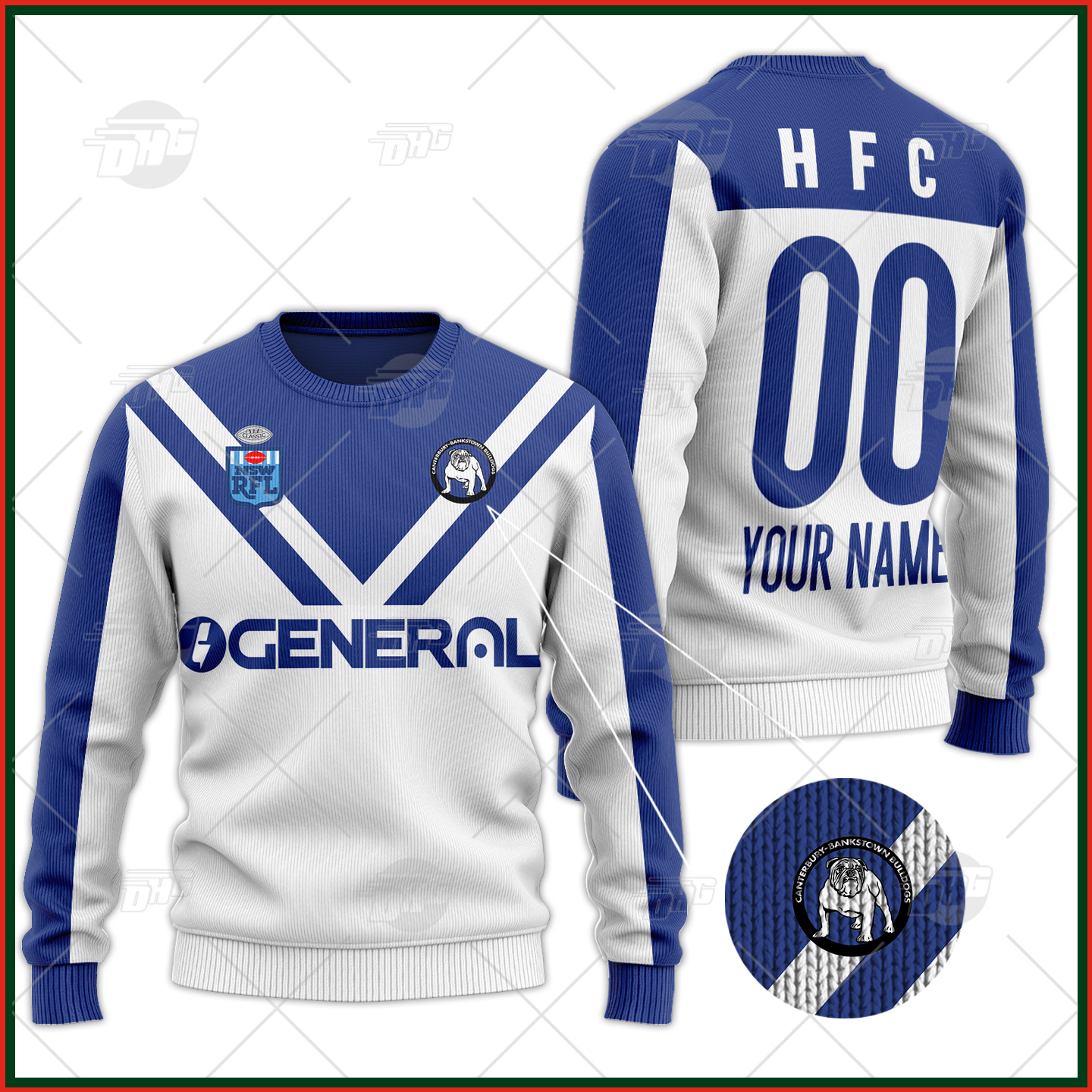Personalize NRL Canterbury Bankstown Bulldogs 1984 Vintage Retro Wool Ugly Sweater - Famjoys Personalize NRL Canterbury Bankstown Bulldogs 1984 Vintage Retro Wool Ugly Sweater - Famjoys